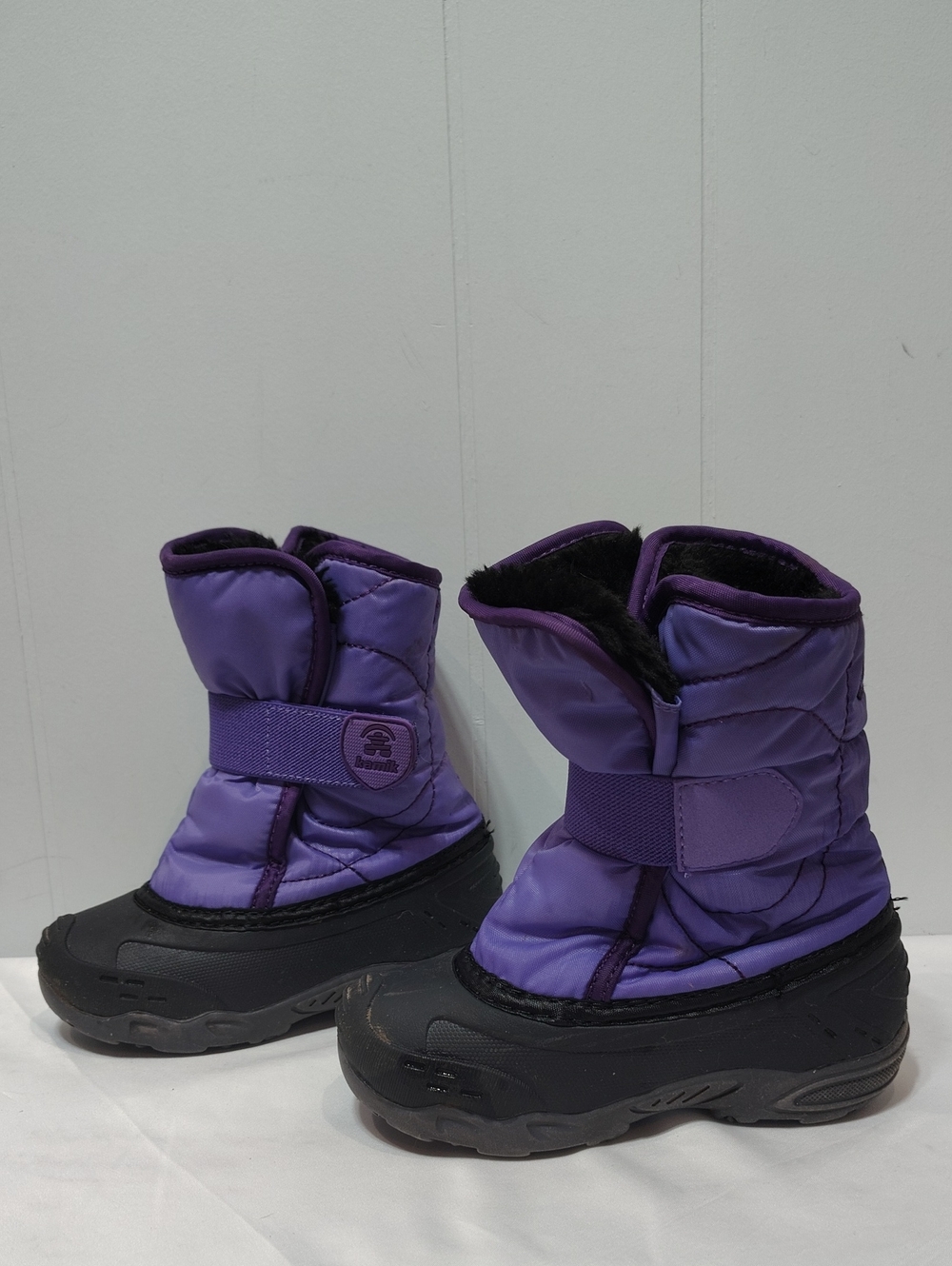 Kamik Snowbug 5 Purple Kids Snow Boots with Black Faux Fur Lining Size 10 - Picture 3 of 6